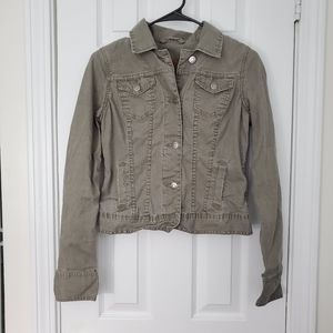 Abercrombie & Fitch denim jacket green size Small